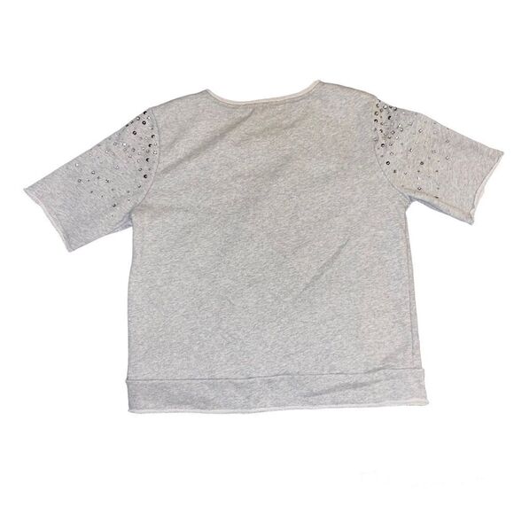 Beaded Short Sleeved Sweatshirt  - Picture 2 of 6